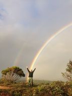 Rainbow Colorful and happy man