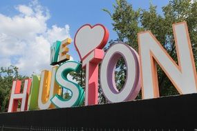 big colorful letters houston