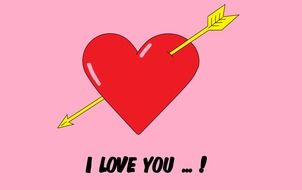 bright banner with the words "I love you"