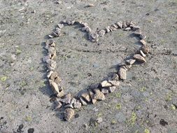 heart of stones on the shore