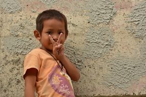 portrait of strikingly beautiful Little Kid