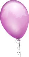 Clipart of shiny purple Balloon