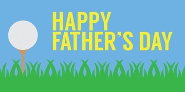 bright banner with happy father's day