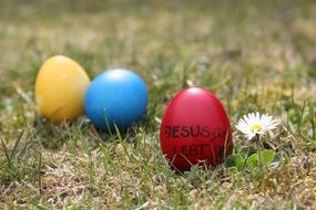 three color Easter Eggs