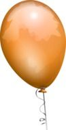 Orange Balloon on stick drawing