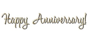 Happy Anniversary like an inscription