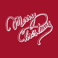 red wallpaper with merry Christmas greetings