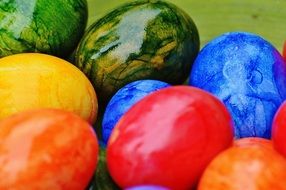 colored eggs as a symbol of happy easter