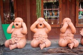 stone figures of different buddhas