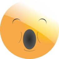 painted yawning emoticon