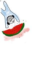 funny music and watermelon