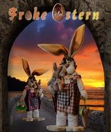 clipart of Greeting Card frohe stern