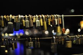 Padlock Love on Bridge