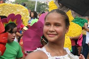 smiling girl at the festival