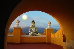 bronze statue in the temple