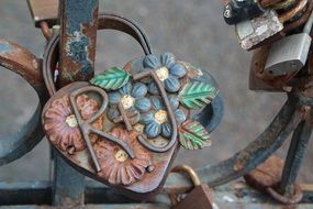 decorated love padlock