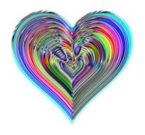 isolated rainbow chromatic heart
