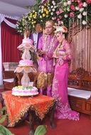 Couple in traditional indonesian clothing, wedding