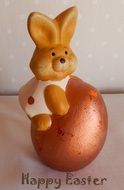 ceramic easter bunny on the egg