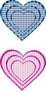 colorful hearts to the day of lovers
