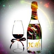 New Yearâs Eve Champagne drawing