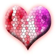 colorful Mosaik Heart, Love symbol