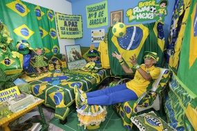 happy brazilian fan
