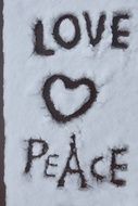 Snow love peace