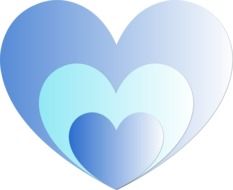 Hearts Blue Love drawing