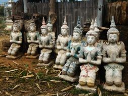 stone Buddha statues for worship in Thailand