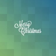 checkered merry Christmas card