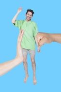 Young confident man clipart
