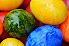 colorful bright eggs for easter