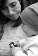 communication of mom and little girl