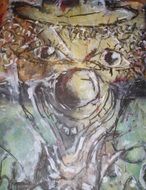 drawing of scary clown