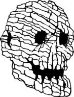 skull as a black and white graphic image