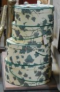 New Hat Boxes with Green Ivy print