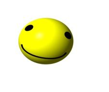 Smiling yellow sphere clipart