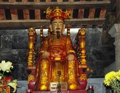 statue in the temple in vietnam