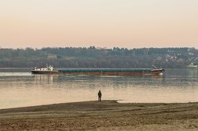 ship sailing on the Danube