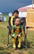 photo of children outdoors in Mongolia