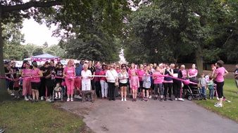 Pink group of woman