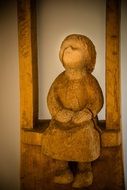 stone Waiting Baby statue