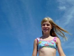 Girl in a swimsuit
