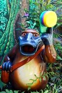 Platypus, funny garden sculpture