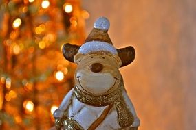 happy monkey in winter clothe, christmas decoration