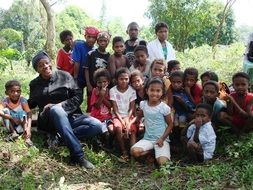 big group of children in Philippines