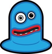 graphic image of a blue alien