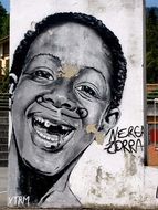 happy african man Face, Graffiti