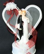 figure of bride and groom for wedding cake